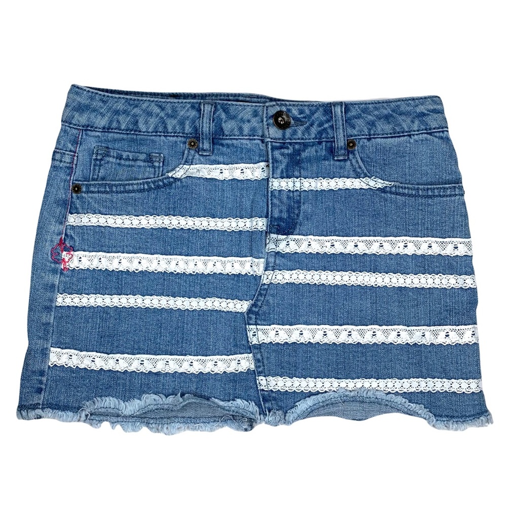 Lucky Brand Girls Kids Sofia Mini Skirt Blue Med Wash Denim | Girl 12